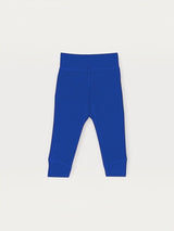 Iksplor baby merino wool leggings in royal blue with a comfortable wide waistband for a secure fit. #color_ocean