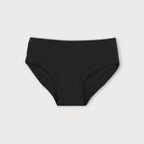 Iksplor kids black merino wool underwear with a soft, comfortable fit for sensitive skin. #color_teton eclipse - black