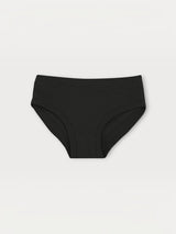Iksplor kids black merino wool underwear with a soft, comfortable fit for sensitive skin. #color_teton eclipse - black