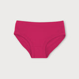 Iksplor kids merino wool underwear in a vibrant fuchsia pink, featuring a soft and comfortable seamless design. #color_peak pink