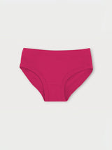 Iksplor kids merino wool underwear in a vibrant fuchsia pink, featuring a soft and comfortable seamless design. #color_peak pink