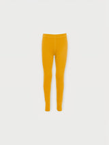Iksplor kids mustard yellow merino wool base layer leggings with a soft, breathable, and temperature-regulating fit. #color_yellowstone