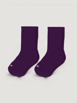 Iksplor purple merino and tencel blend trail socks for kids and adults in a two-pack set #color_purple reign