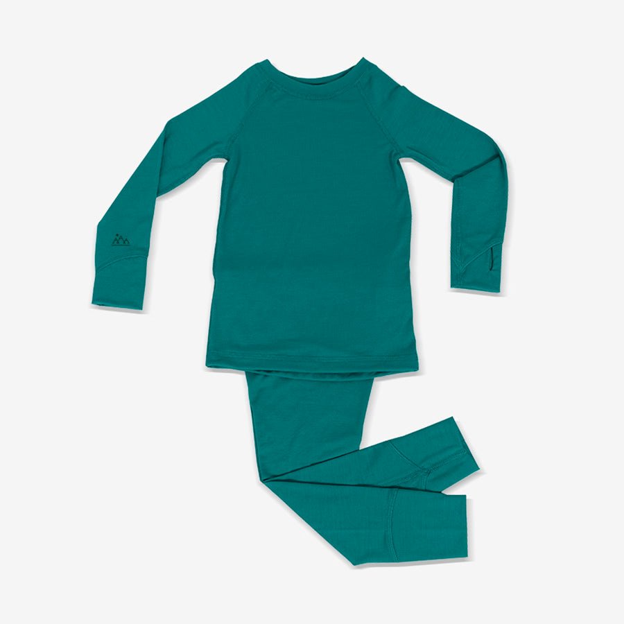 Merino Wool Base Layer Set for Toddlers, Kids and Teens | Iksplor